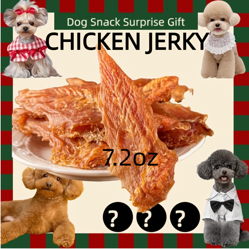 TEMU Dog Suitable For Puppies & Dogs - Pure Meat Protein Snacks, Chicken Jerky Strips, Healthy Safe High-protein Bagged Chewable Protein-rich For