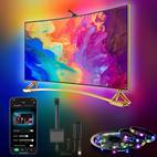 led lights for tv backlight 5v usb wireless tv backlight kit with single music sync control via app compatible with 55 75 inch tvs 12 5ft for 55 60 and 16 4ft for 65 75 5050 rgbic led strips no power adapter included home decor or valentines day gift