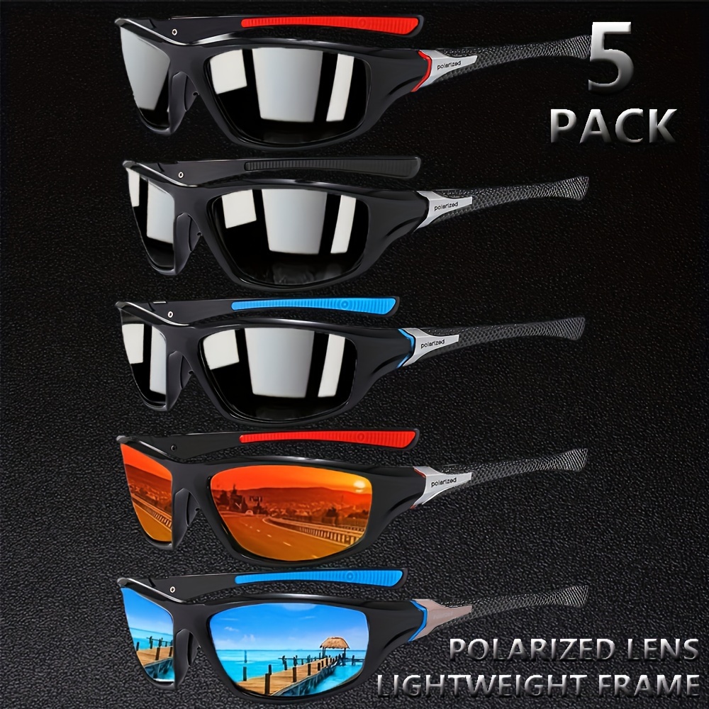 

5 Pairs/3 Pairs Together Polarized Men's And Women's Ultra-light Cycling Glasses With Tac Polarized Goggles Lenses Ultra-light Plastic Material Challenge Various Outdoor Adventure Scenarios