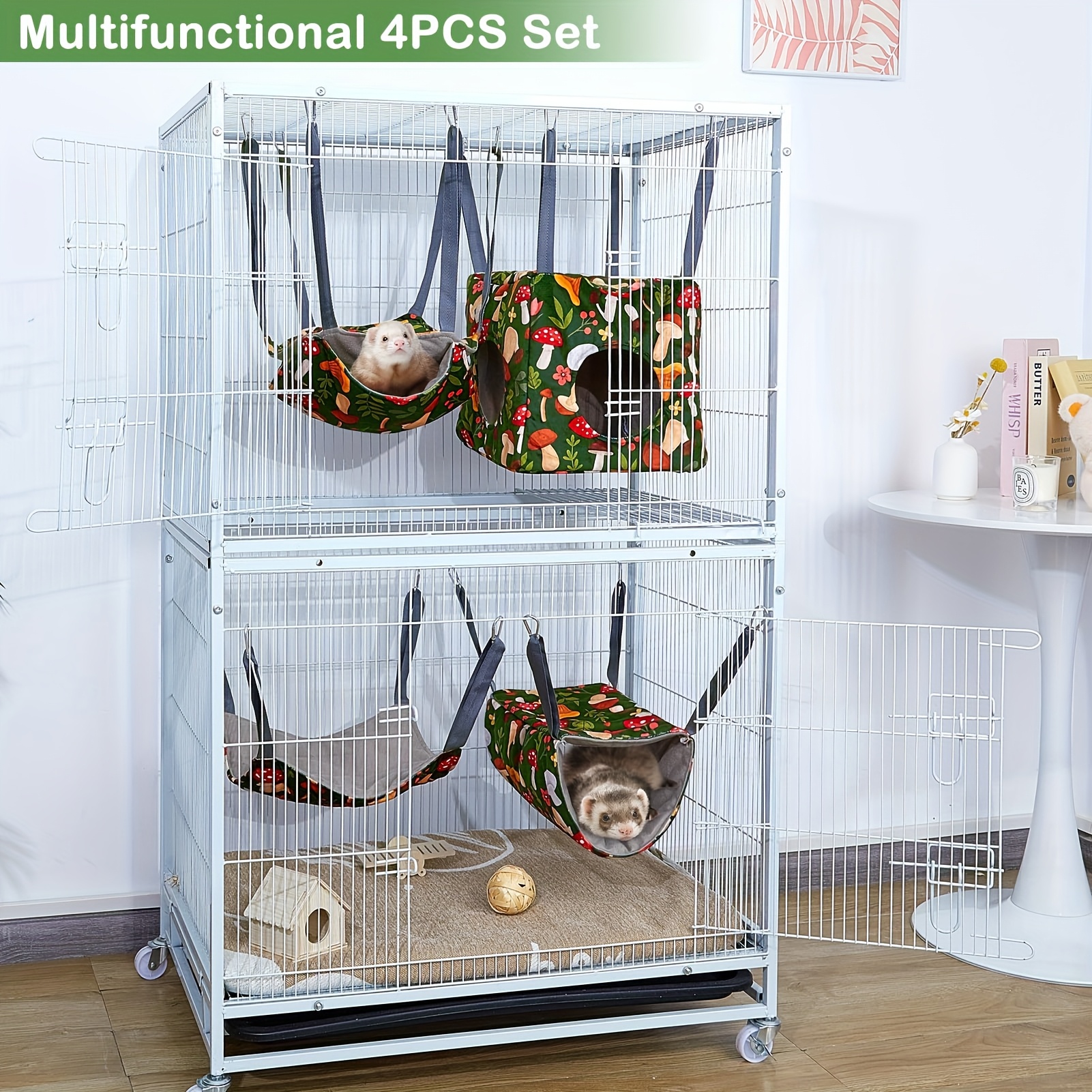 Ferret Hammock 4 Pack, Cozy Cage Accessories