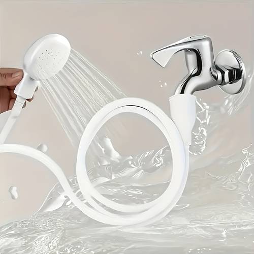 item picture pet shower 1pc multifunctional sink faucet washer with extendable hose handheld shower head for shampooing pet bathing for shower use for bathtub use not for sink use not for basin use not