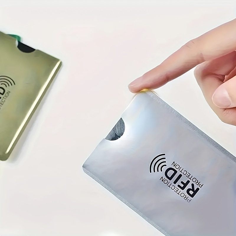 10/20pcs RFID Blocking Card Sleeves - Anti-Theft, NFC Shielded Aluminum Foil Wallets for ID & Credit Cards