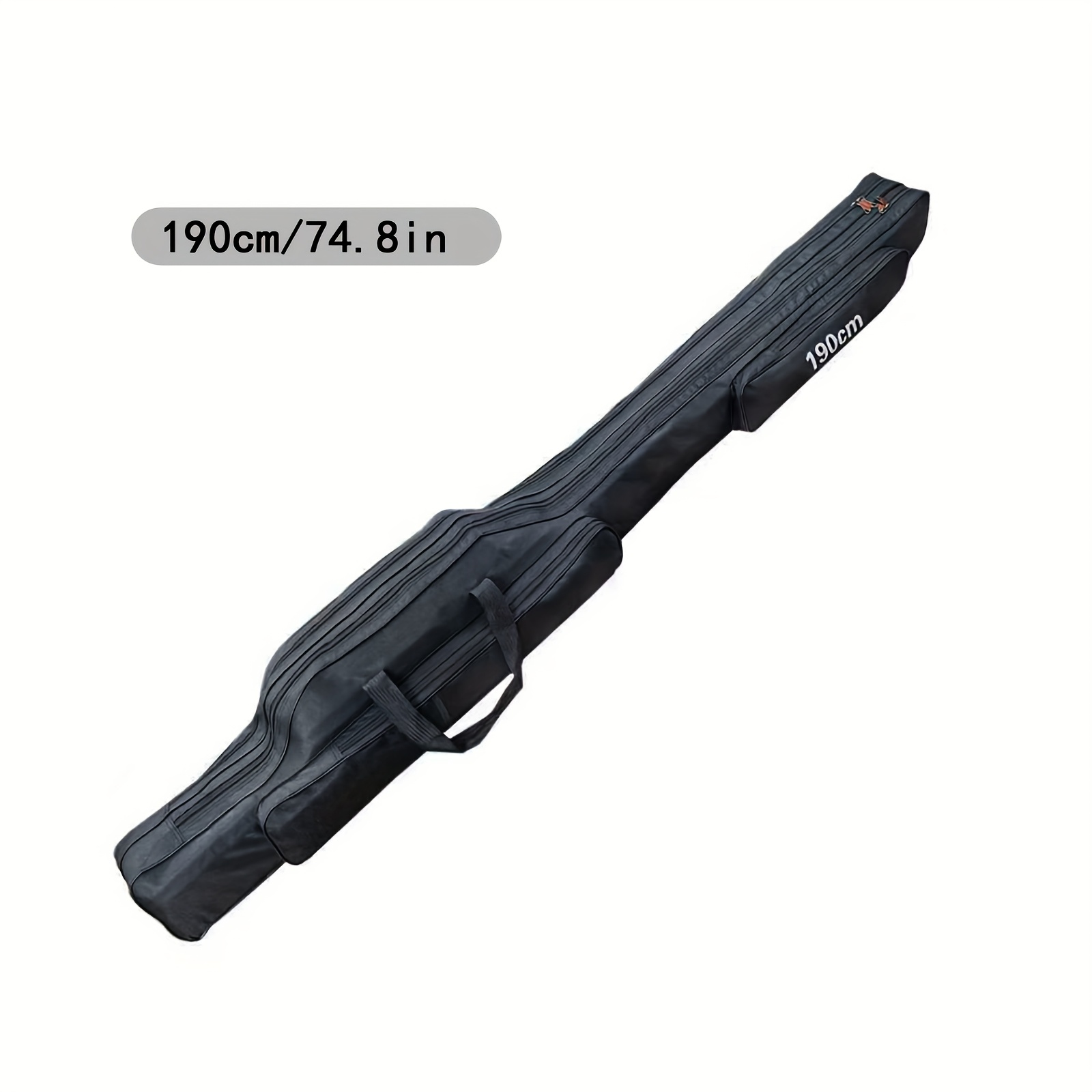 E-shop Angelruten-Tasche, 1 Stück langlebig, 2-lagig, Angelruten-Aufbewahrungstasche mit 2 Seitentaschen – für Outdoor, 5,58ft/6,23ft/6,89ft, -Tasche,
