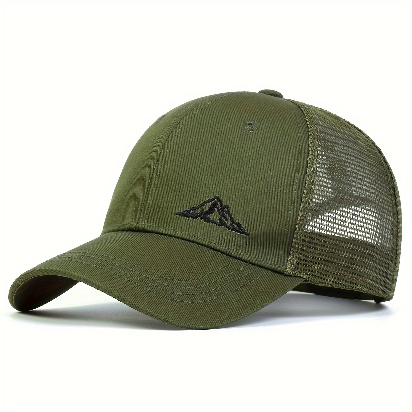Image of Men's Mountain Embroidery Baseball Cap Outdoor Sports Net Cap Adjustable Sun Hat Casual Hat Suitable For Spring Autumn Travel Beach Party