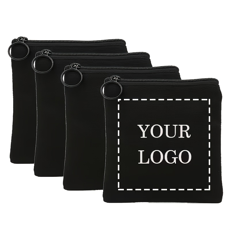 TEMU Set Of 4 Custom Image Makeup Bags, Women' Purses, Small Zippered Storage Bags With Personalized Patterns/text, Perfect As Holiday Gifts,