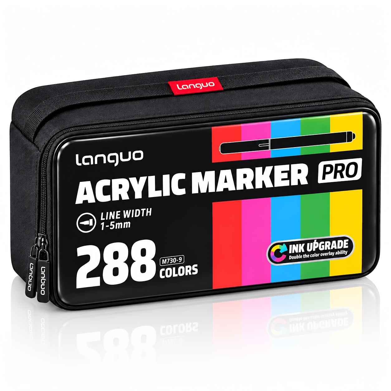 TEMU Languo 288 Colors Calligraphy Pens, Permanent Non-erasable Water-based Acrylic Pens, Automatic Ink Control, Soft Brush Head, Assorted Vibrant