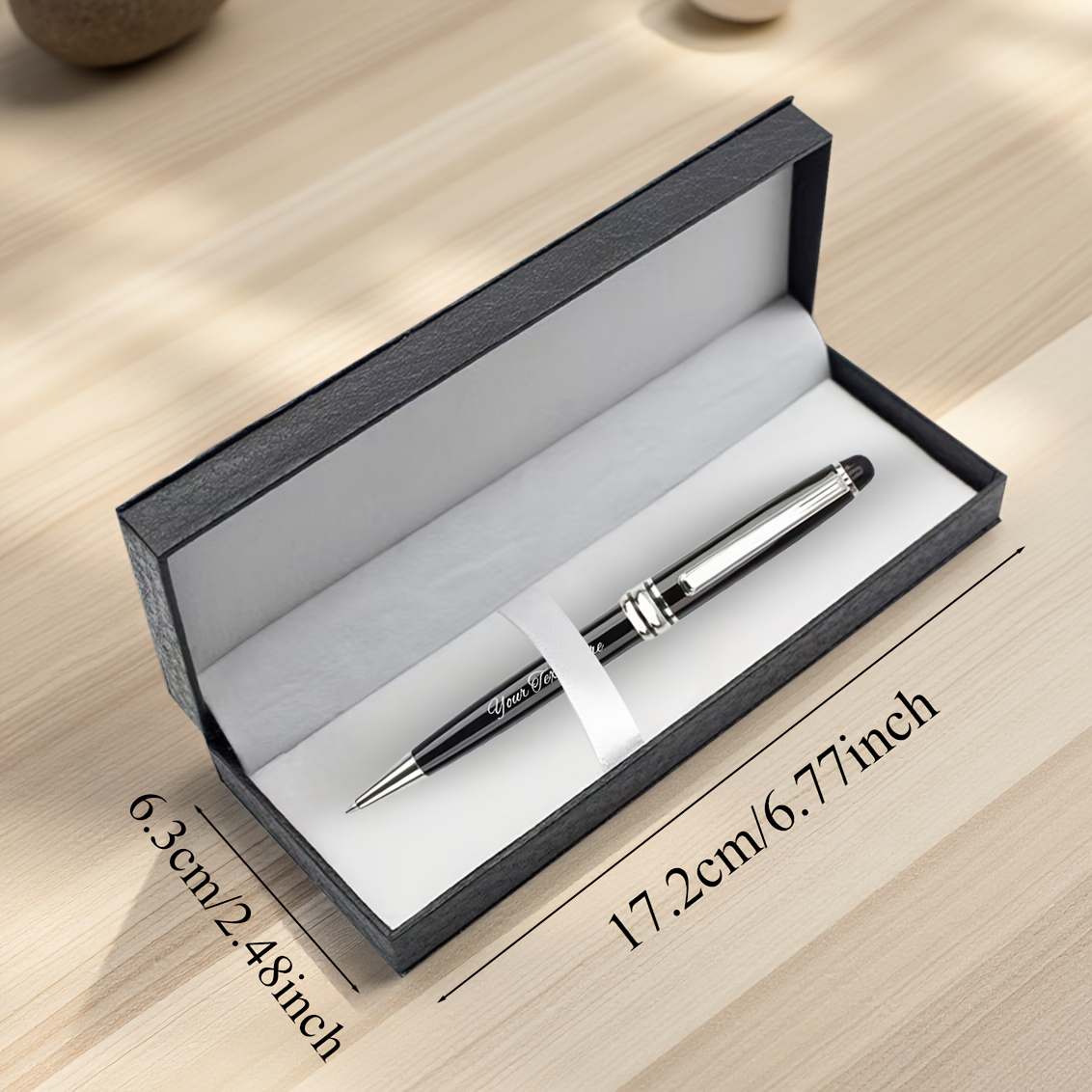 1 Pen/2 Refills/1 Gift Box, Golden And Silvery Ballpoint Pen Gift Set - Elegant Executive Pen with Metal Accents, Smooth Writing Refill, Suitable for Business Gifts, Refillstide, Writech Pens