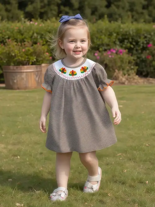 toddler baby girl thanksgiving dress puff short sleeve - Temu toddler baby girl thanksgiving dress puff short sleeve - Temu