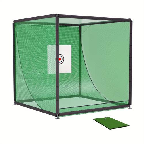 10 x 10 x 10ft metal frame golf practice net cage kit for backyard use ideal for golf at for home