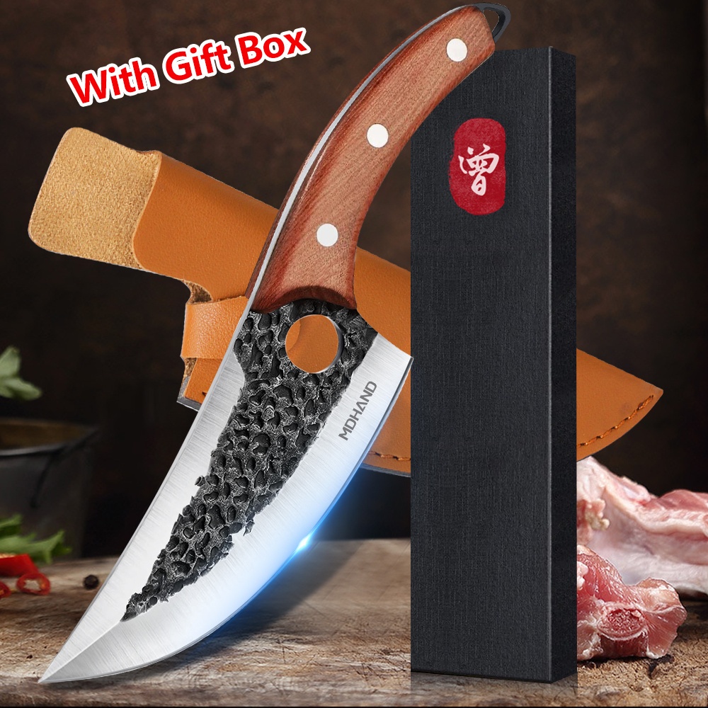 TEMU Chef Knife, Utility Knife, Paring Knife, Cleaver, Kitchen Knife, Knife For , Meat Knife, Cutting Bones Knife, Butcher Knife, Men's Knife, Gift