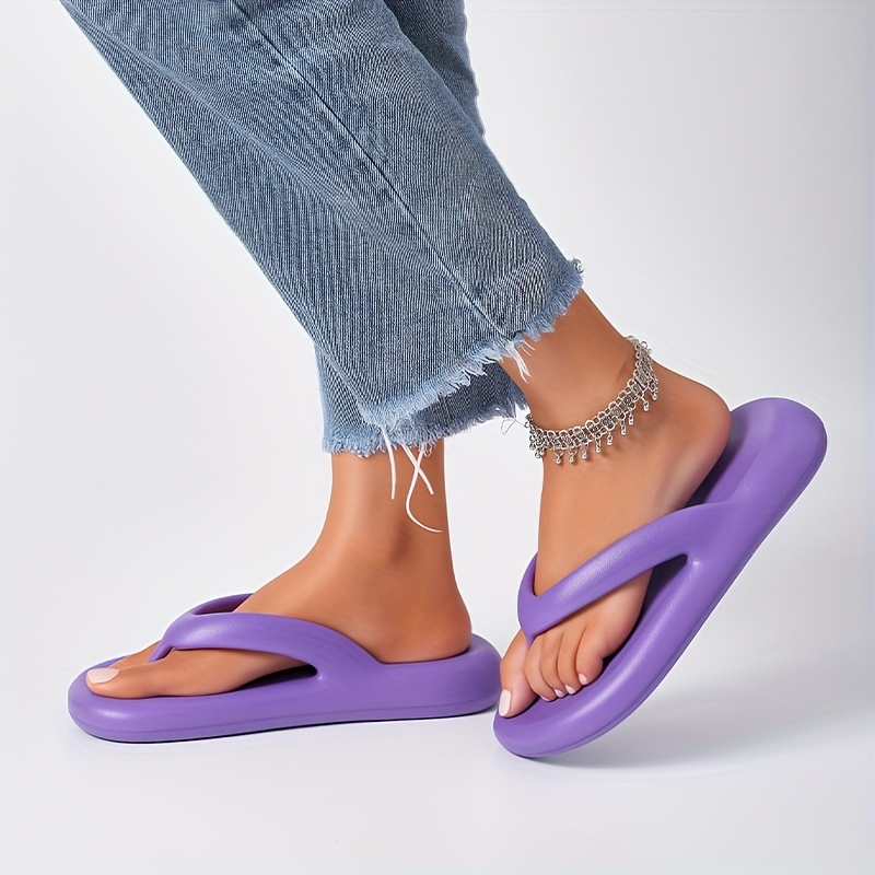 womens platform sandals slip on thick cushioned eva sole   non slip platform   for pool vacation everyday   in   white   slide sandals slipon style   Product details 3