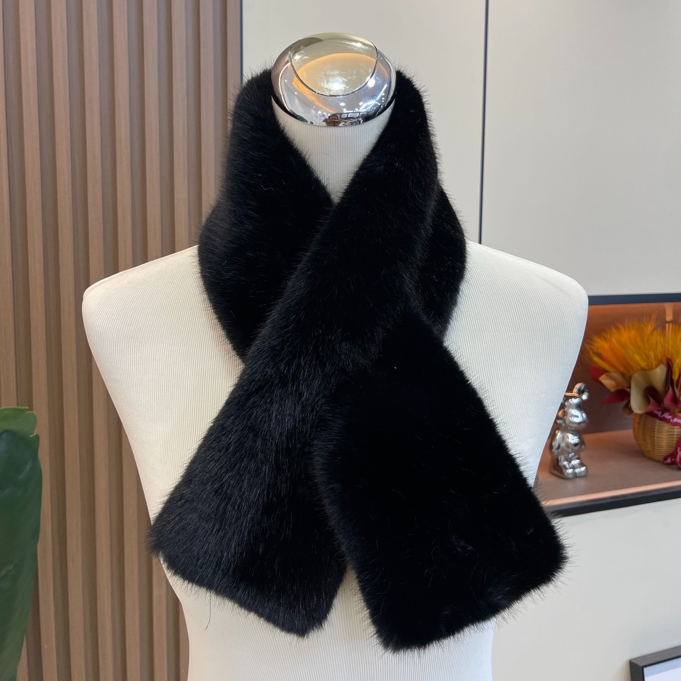 Col En Fausse Fourrure Hiver – écharpe Cache-cou Unisexe Pour Manteau, Pull Ou Veste, Cadeau Chic