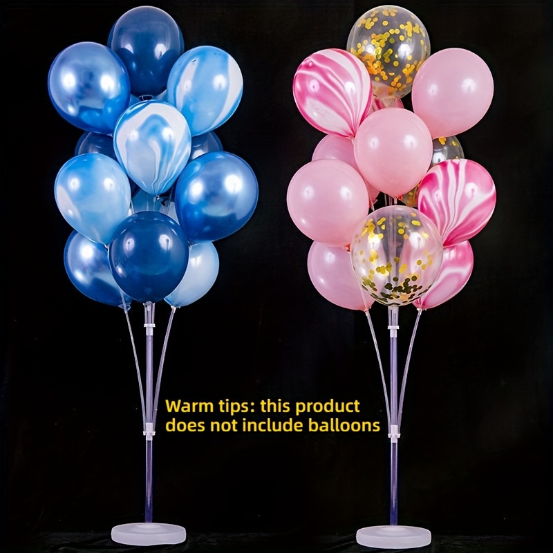 

13/19 Piece Balloon Set With Base, Pole, Plastic For Party Decorations, Ideal For Birthdays, Weddings, Christmas, Easter - Background Decoration