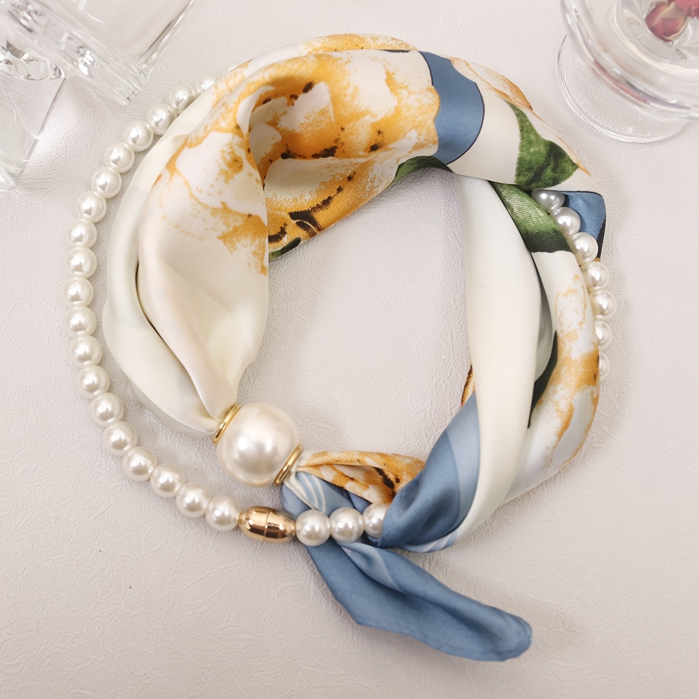 TEMU Ensemble de 2 écharpes nouveau style, cache-col polyvalent de luxe léger de style français, accessoire de cou élégant