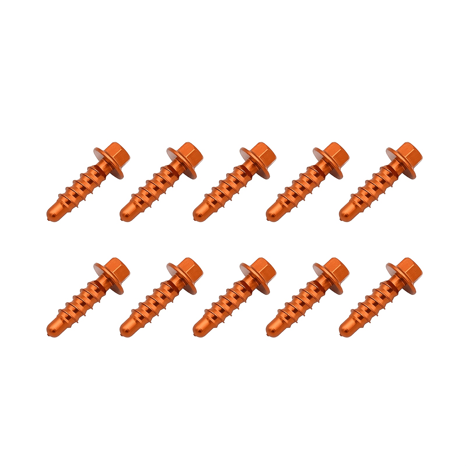 TEMU Lot de 10, Jeu de boulons autotaraudeurs pour motos tout-terrain, adapté à la modification de pièces KTM, les modèles applicables se trouvent