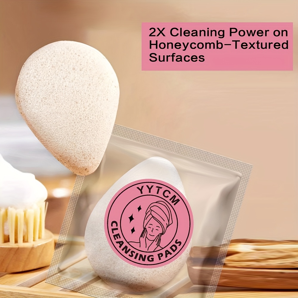 Burete Facial din Sâmburi de Nuc și Konjac, Burete Natural pentru Curățare, Instrument Moale pentru Îndepărtarea Machiajului și Curățarea Feței, 1 bucată