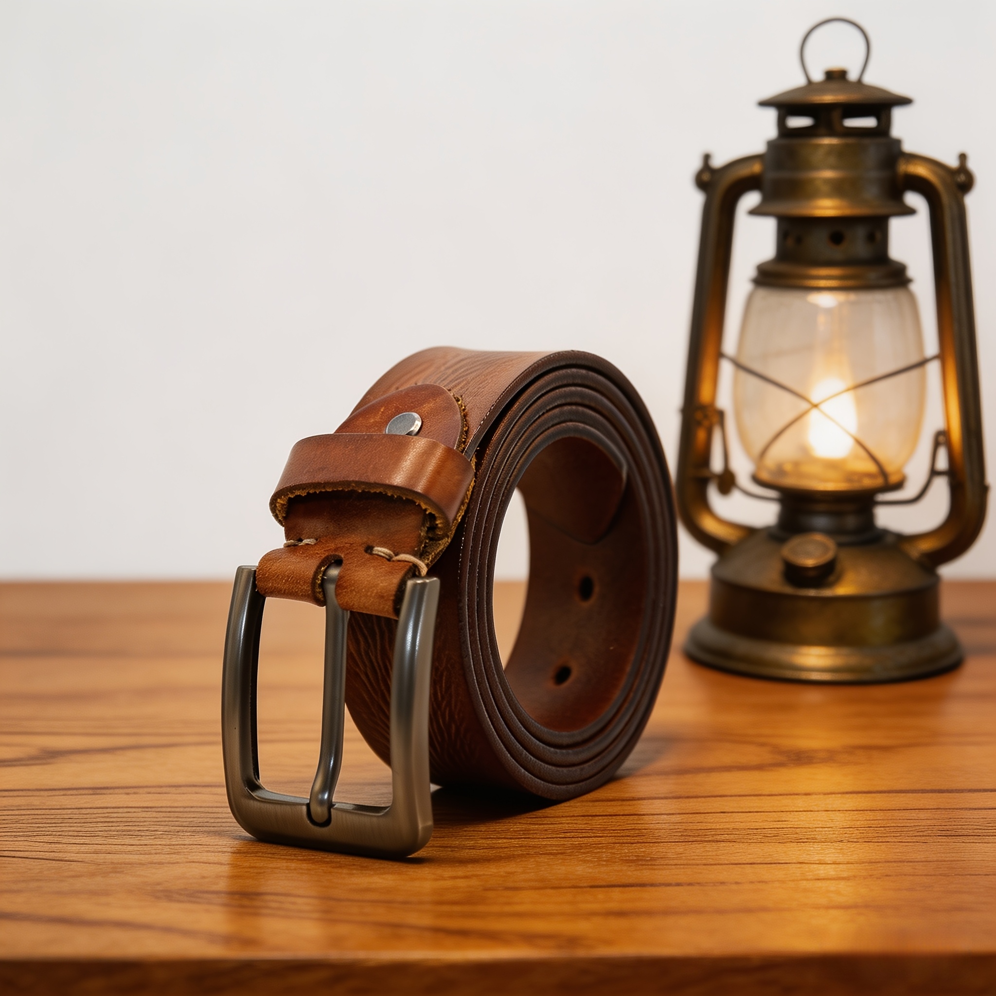 Men's Full-Grain Leather Golf Belt