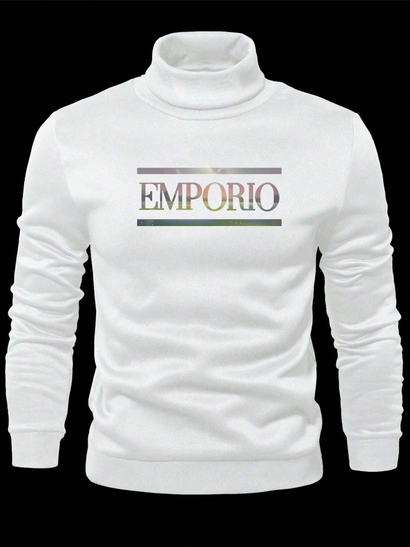 EMPORIO Heren Sweatshirt met Stand Collar - Merklogo Print