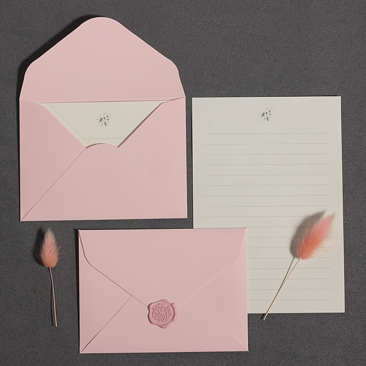 

1pc Enveloppe autocollante de cire, lisse, , fiançailles, -, , , les lettres d' et les invitations