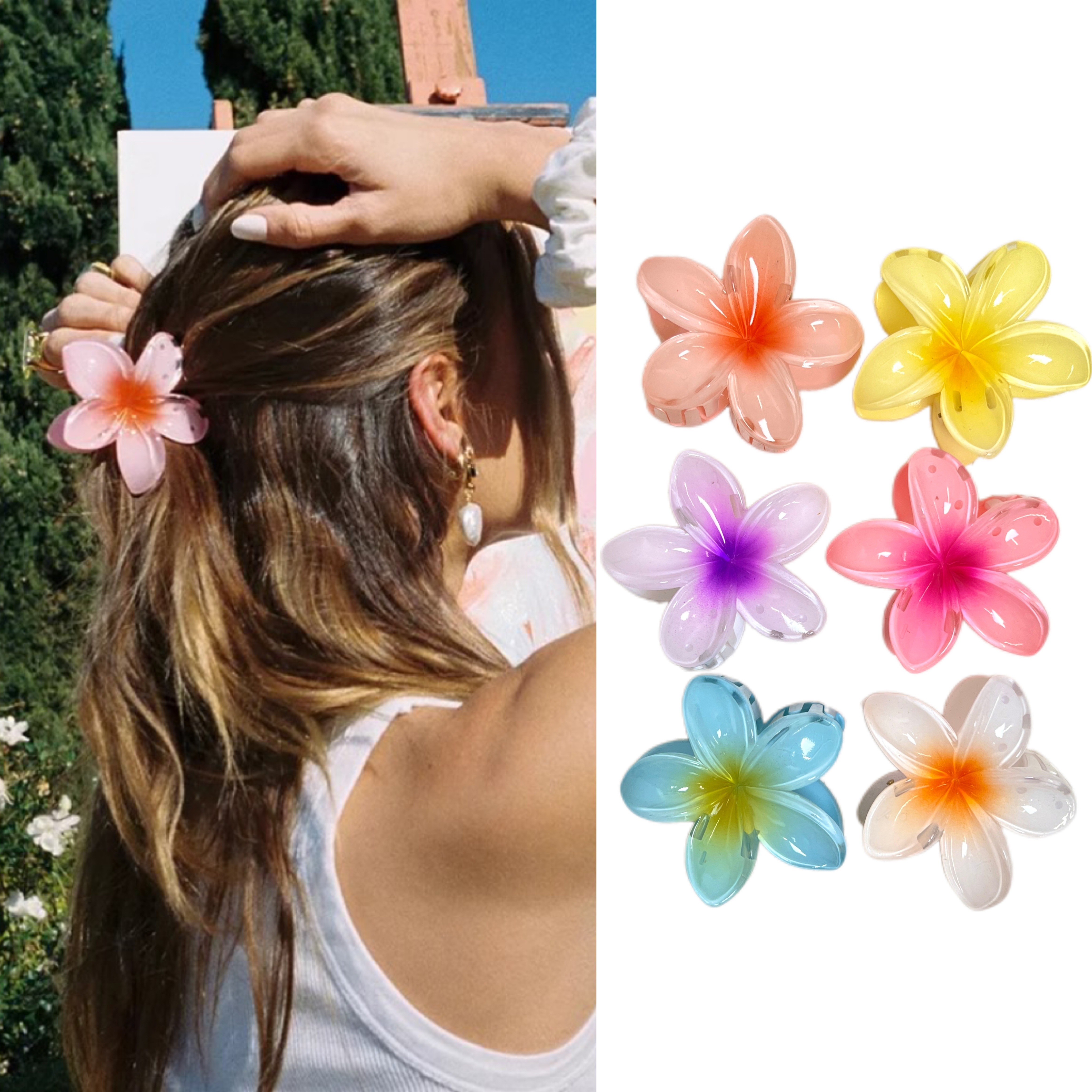 

Chic Summer Floral Hair Clip - Yellow , Non-woven Fabric, Plastic - Fashionable Accessory For Girls