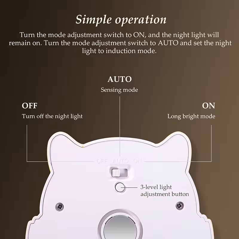 motion sensing light with led soothing blue glow cartoon wall mounted nursery decor usb rechargeable battery powered lamp for kids bedroom nursery room lighting owl lamp christmas gifts Product details 9