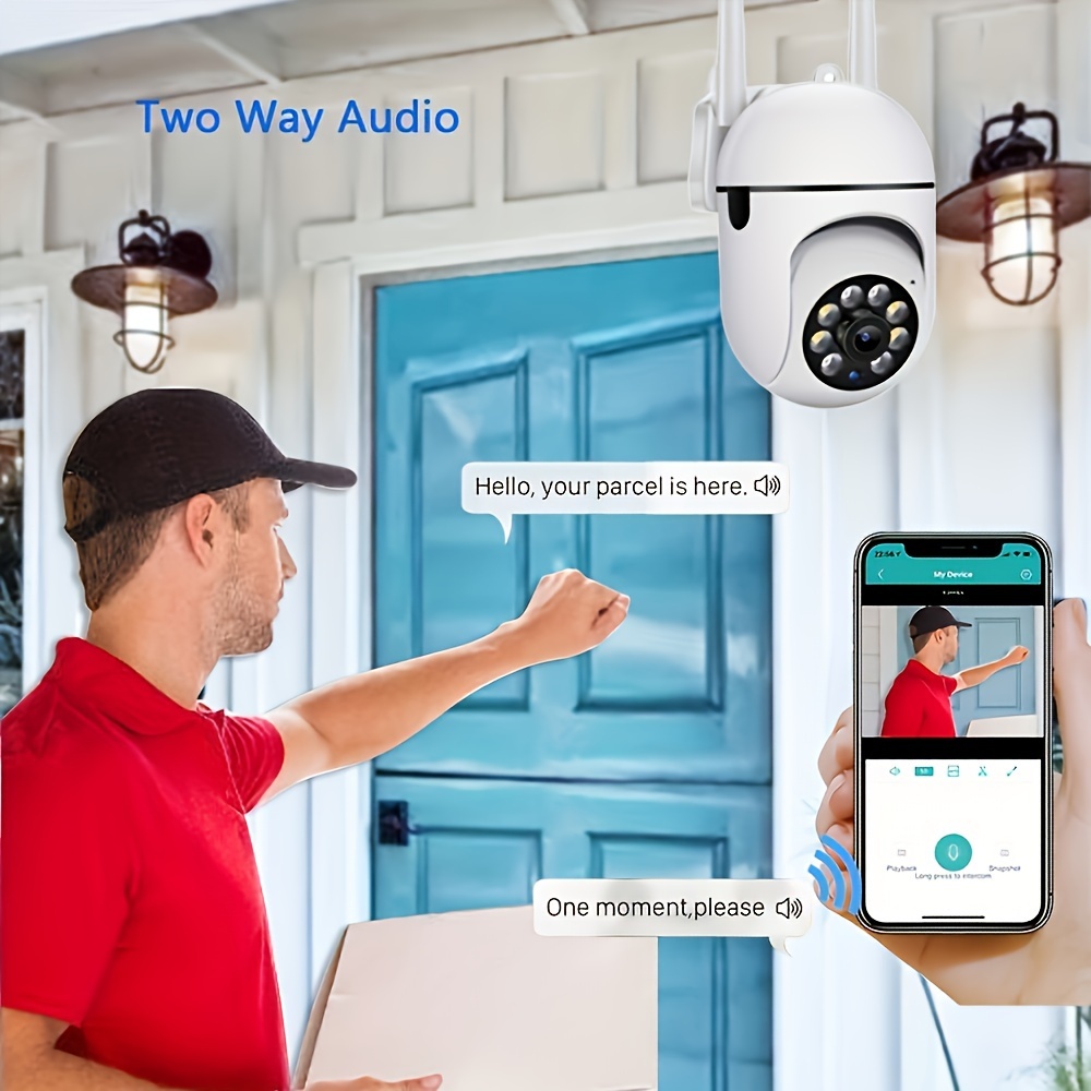 1080p hd wifi monitoring camera 355 degree intercom   camera   night vision camera two way intercom   intelligent camera app operation wireless camera tf card cloud storage   charge details 6