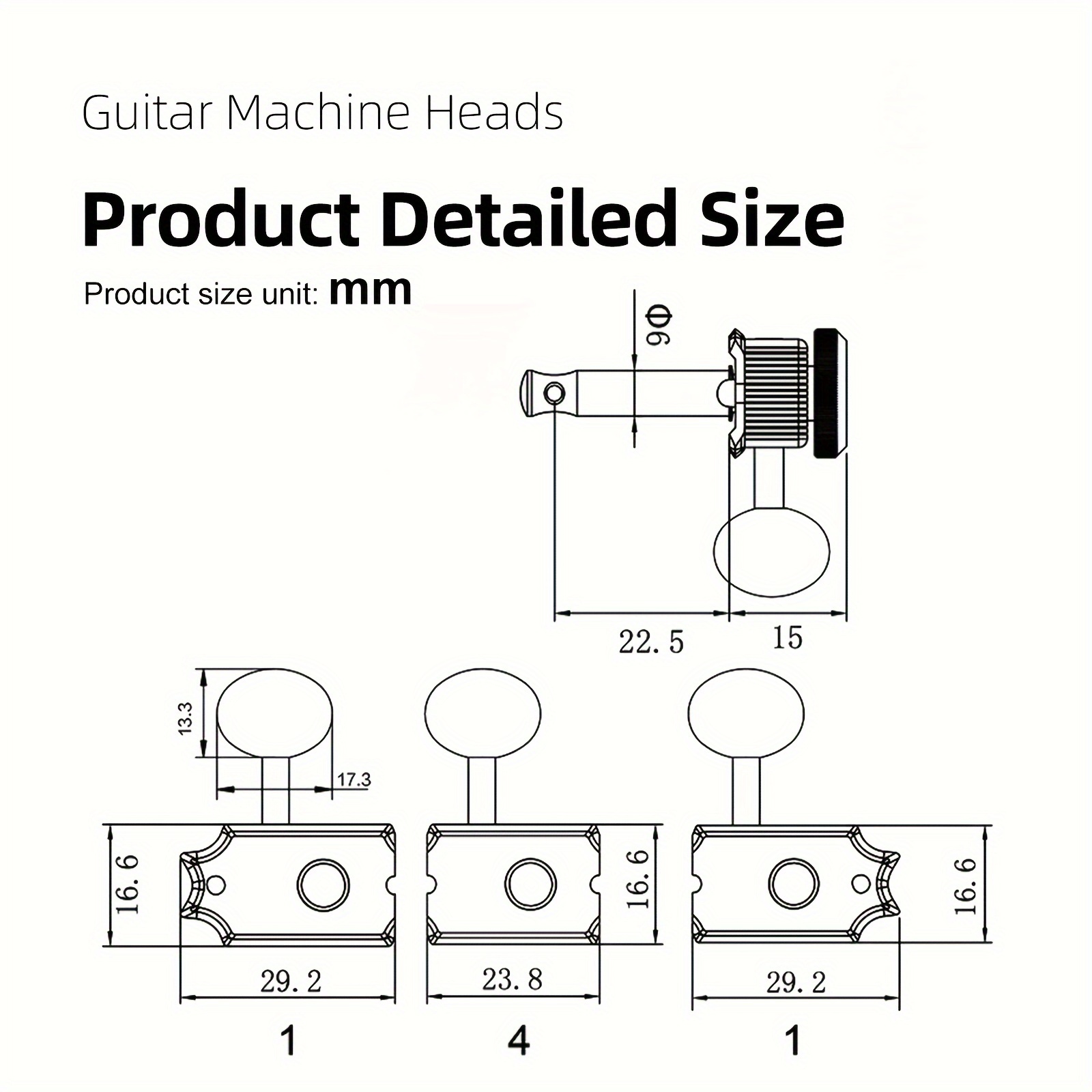[Inline Guitar Lock Tuners] SAPHUE 6 Inline Guitar Lock String Tuners 1:15 Vintage Guitar Locking Tuning Key Pegs Machine Heads Replacement for ST TL Style Electric Folk or Acoustic Guitars Chrome/Golden, Tuning Pegs, Inline Tuners, Highquality Tuners, Replacement Tuners, Acoustic Guitarists, Guitar Players