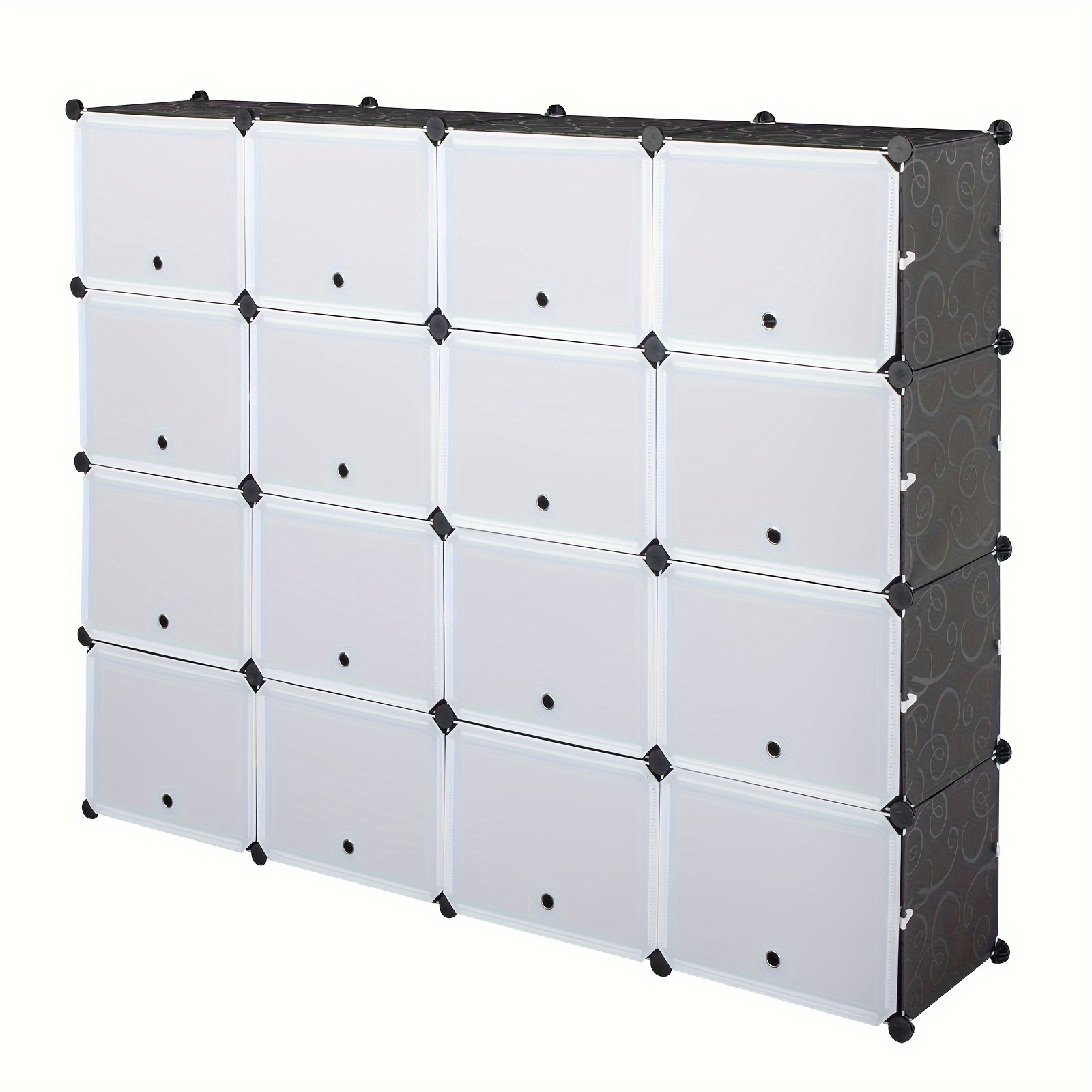

8-tier Portable 64 Pair Shoe Rack Organizer 32 Grids Tower Shelf White