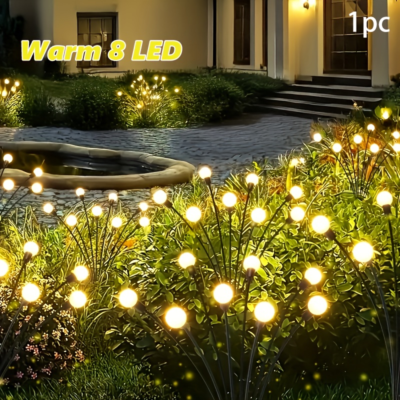 Fachoi Firefly Lights Outdoor - Dusk-to- Glowing Firefly Lamps With Swaying Flamefly Lighting, Stake Installation For Garden Pathway, Lawn, Patio & Yard - Durable Plastic Firefly Light Decorations