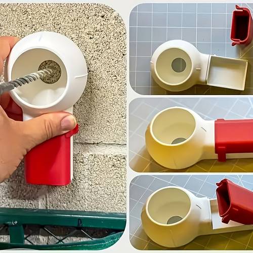 imagem do item 2 peças caixa de poeira com para broca + 2 peças coletor de cavacos de broca, cavacos de parede não caem no chão, mantém o chão , e , adequado para perfuração, lixamento e retífica, projetos de decoração de casa, ferramentas de decoração de casa