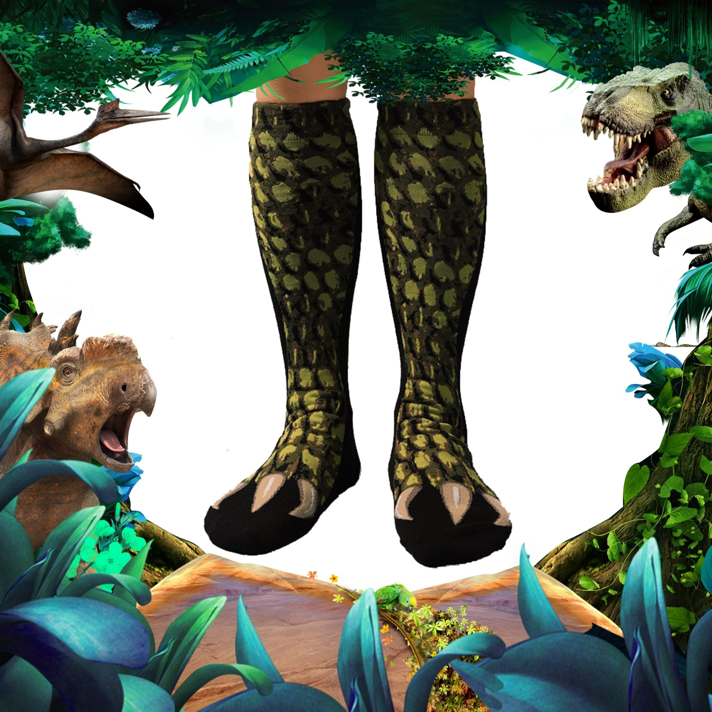 

Print Knee-high Socks - Realistic Design, Parties & , Cotton , Hand Wash Only