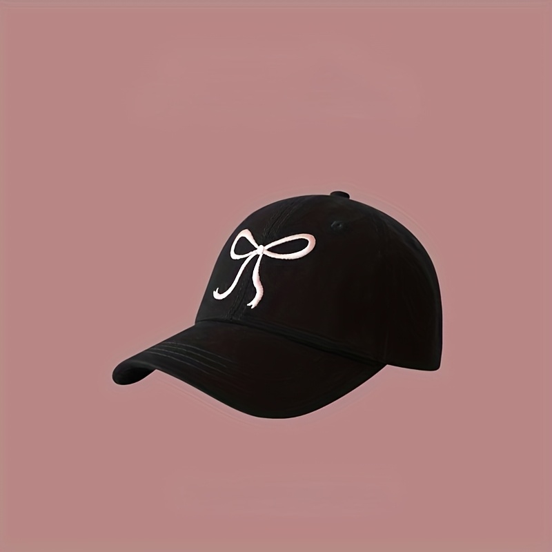 TEMU 1pc Bow Baseball Cap, Cute Hat, All-match Dad Hat
