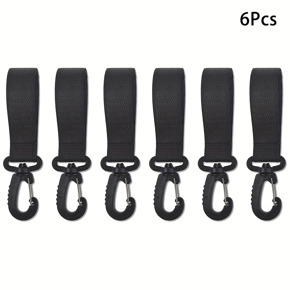 Image of 6pcs Paddle Clips, Double Kayak Paddle Clips With Magic Buckles, Perfect For Sup Paddle Boards, Inflatable Kayaks, And Outdoor Rowing, 360 Degree Rotatable Hook, Outdoor Backpack Keychain
