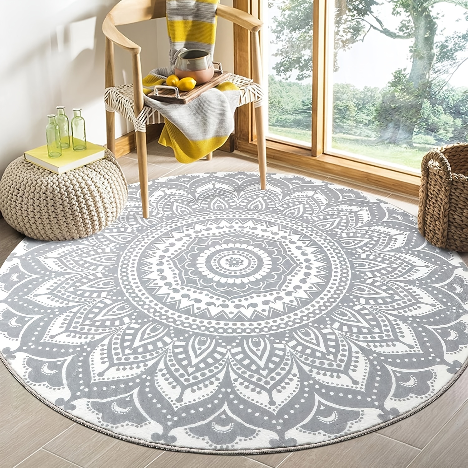 round rugs sold on Temu Canada