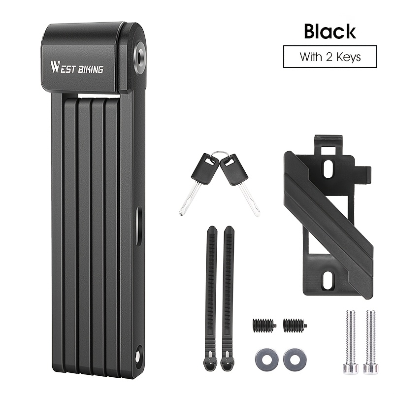 West Biking Portable Bicycle Folding Lock Durable Anti-theft Scooter Electric E-bike Lock Mtb Road Bike Accessorie