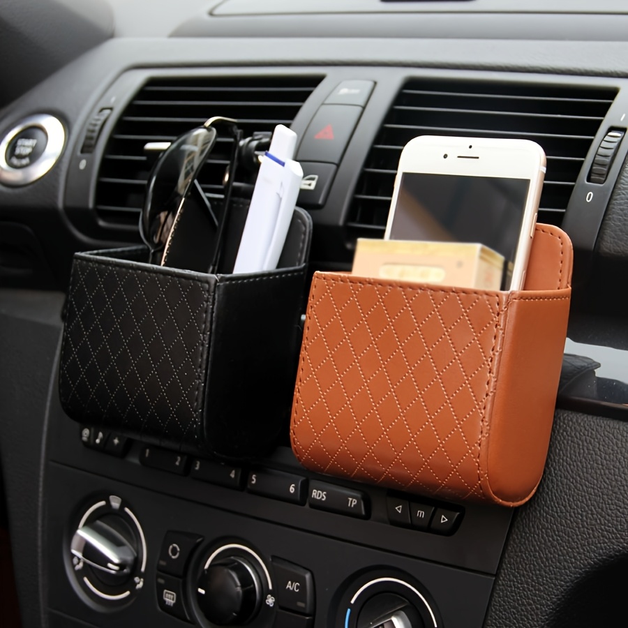 1 2pcs car storage hanging bag car air conditioning outlet storage bucket portable car storage details 5
