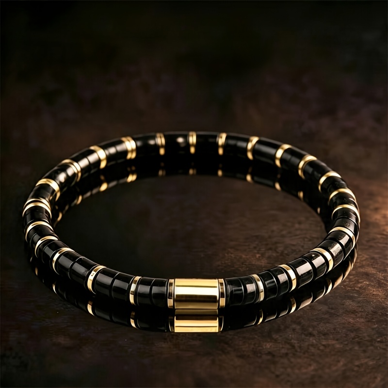 TEMU 2pcs/1pc Bracelet en Naturelle, Unisexe Fait Main, Style Identique, Symbole de Pouvoir et de Succès, Accessoire de Gentleman Tendance, Cadeau de