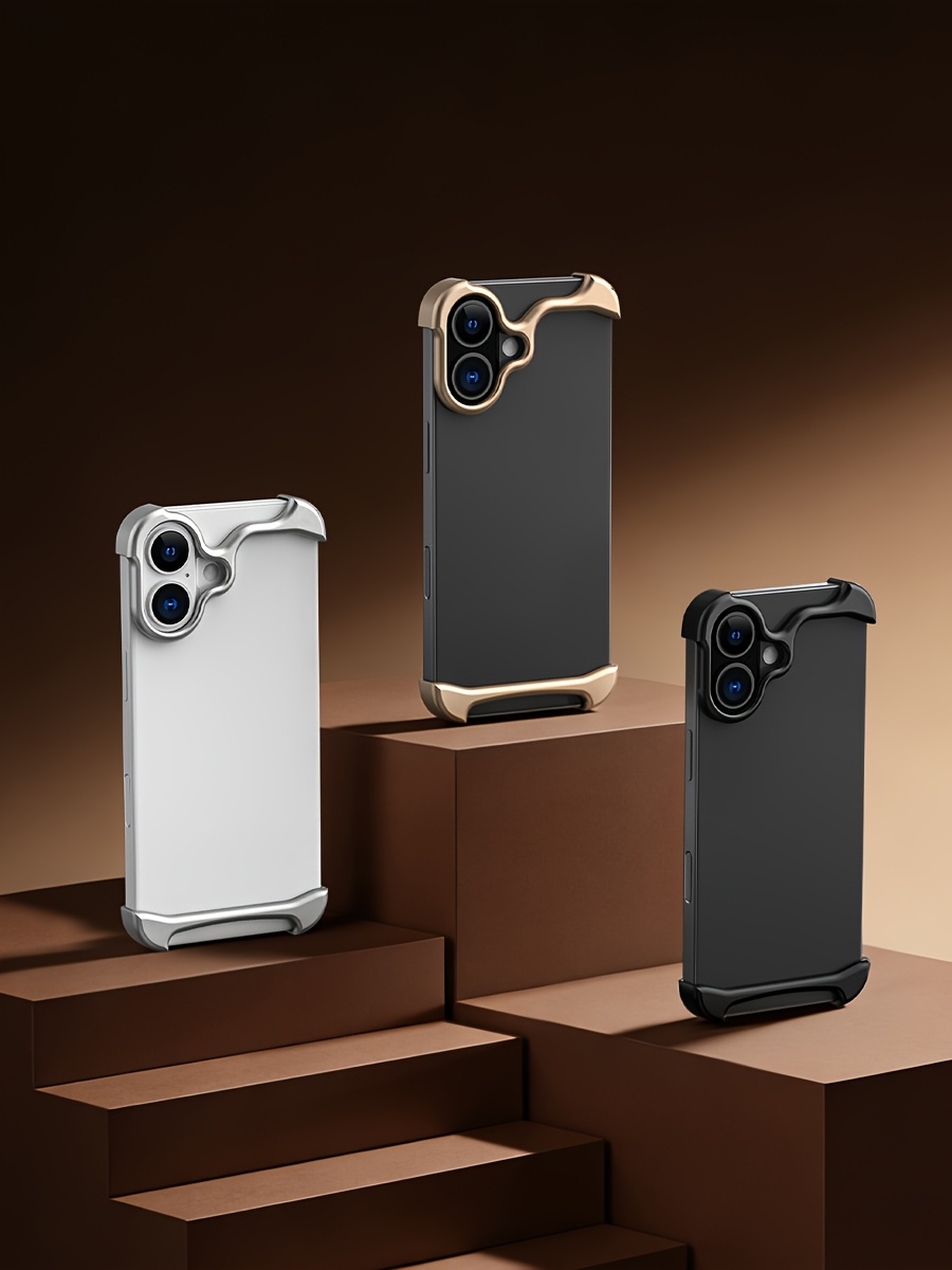 Phone Case: Aluminum SEBS Rubber Metal Bumper Double-layer Arc Case Phone Case for iPhone 17 Pro Max 17 Air Pro Unique Design High-strength Phone Cover Minimalist Case Bare-metal Feel