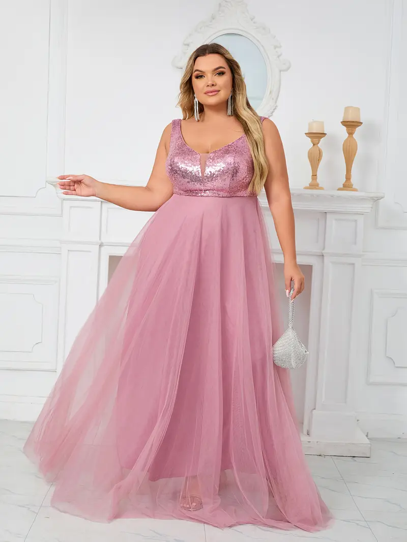 plus size plus size bead long splicing dress - Temu plus size plus size bead long splicing dress - Temu