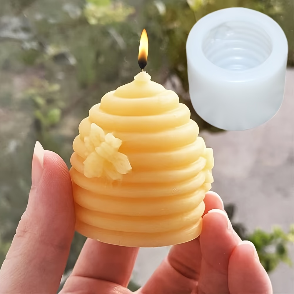 

Bee Hive Silicone Mold For Diy Candles, Soaps, And Resin Crafts - Insect-themed Round Clay & Wax Casting Tool