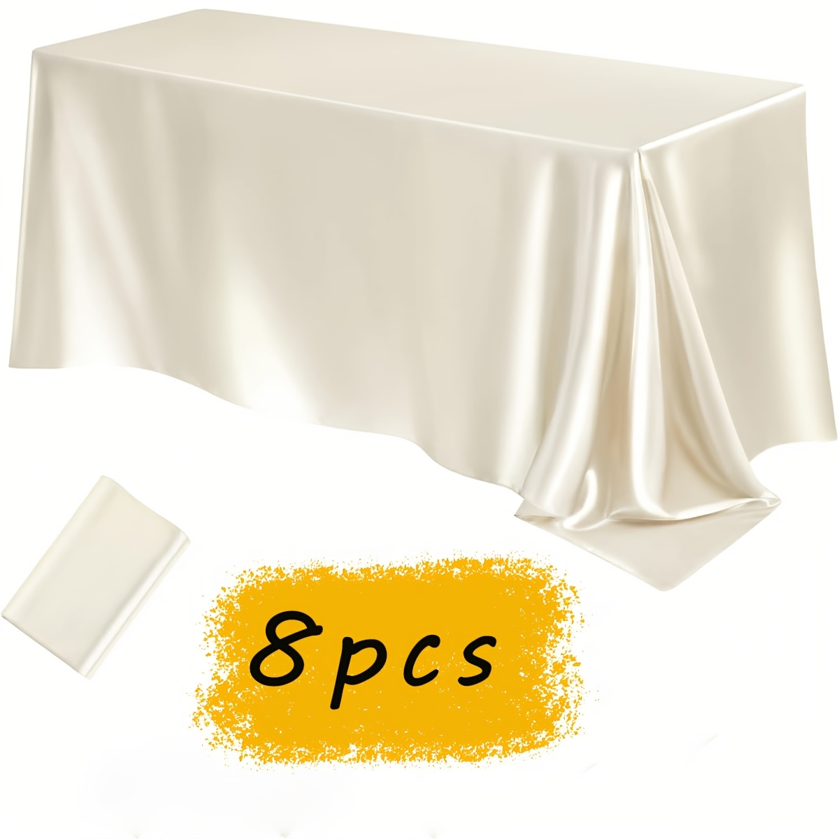 TEMU Set Of 8 Satin Table Covers, Measuring 57, Halloween, Christmas
