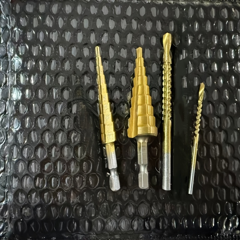 TEMU 1 Set Multifunctional Step Drill Bit Set With 4-20mm, 3-12mm, 3/6/8mm Cast Cutting Drill Bits. Smooth Drilling For Core Drilling And Reaming On