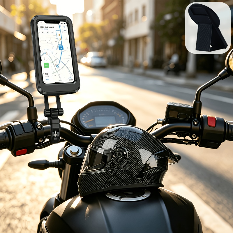 Temu – TEMU Motorcycle Phone Holder, Abs Material, Magnetic Retractable Design, Suitable For Bicycles, Electric Vehicle Navigation, Maintenance-free