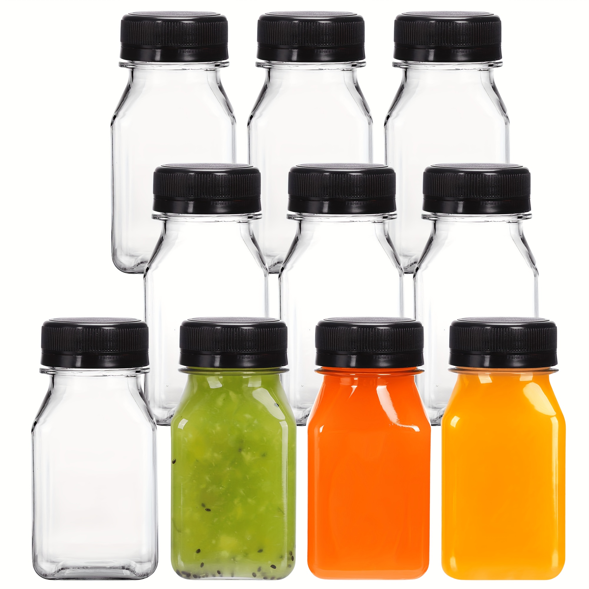Lot De 12 Bouteilles De Jus En Plastique, Réutilisables, Pour Jus
