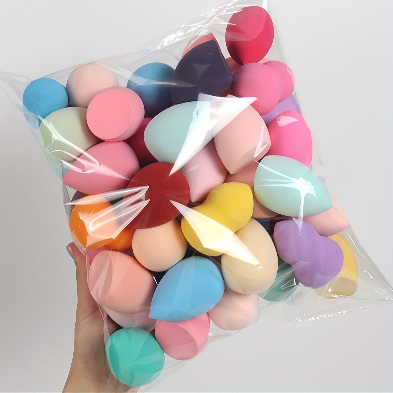 

20pcs Assorted Color & Shape Makeup Sponges, - & Wet Dual-use Beauty Blenders For Blending, Multi-colored Cosmetic For Types