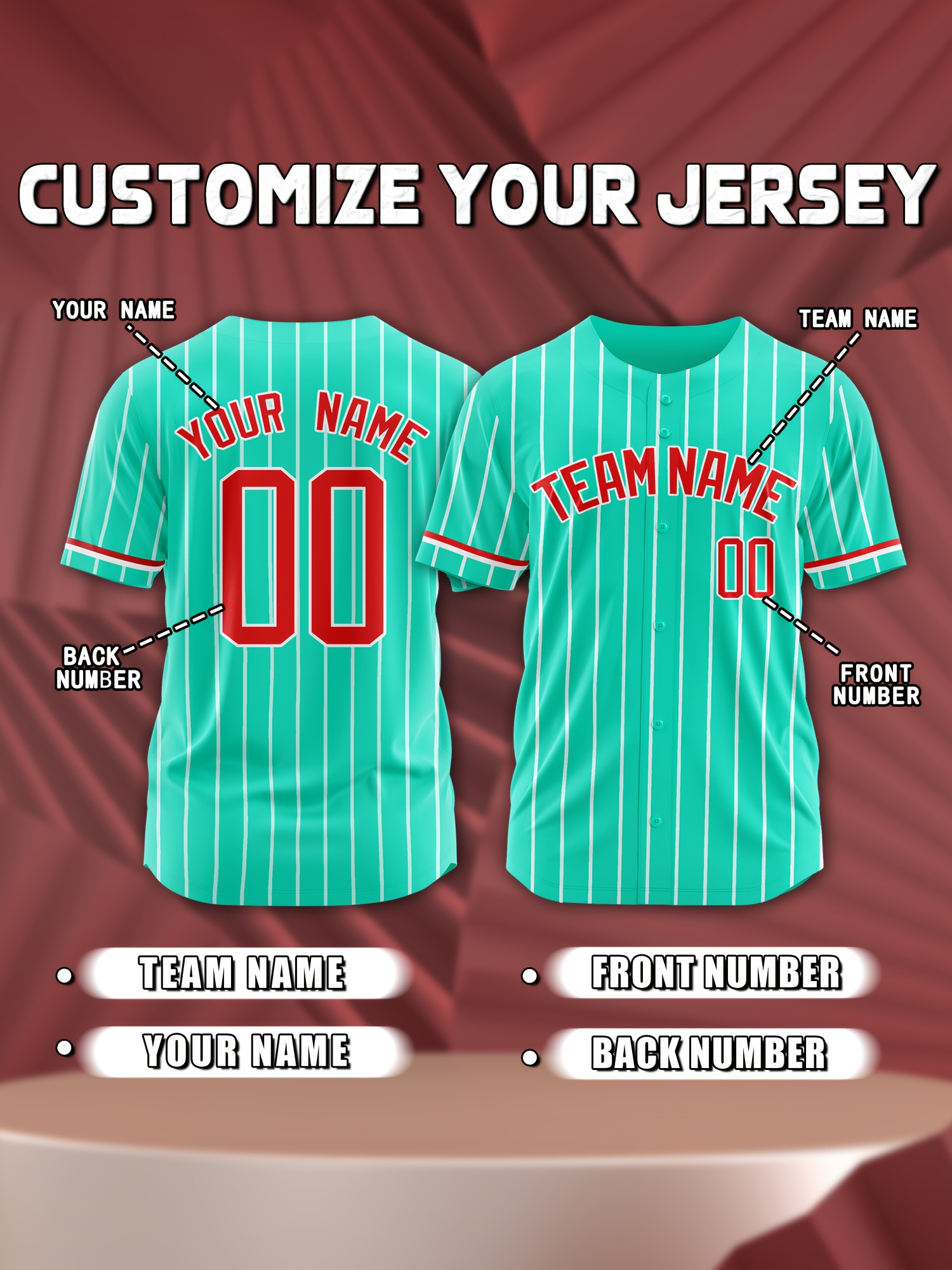 Personalized Baseball Jerseys Custom Pink White-Light Blue