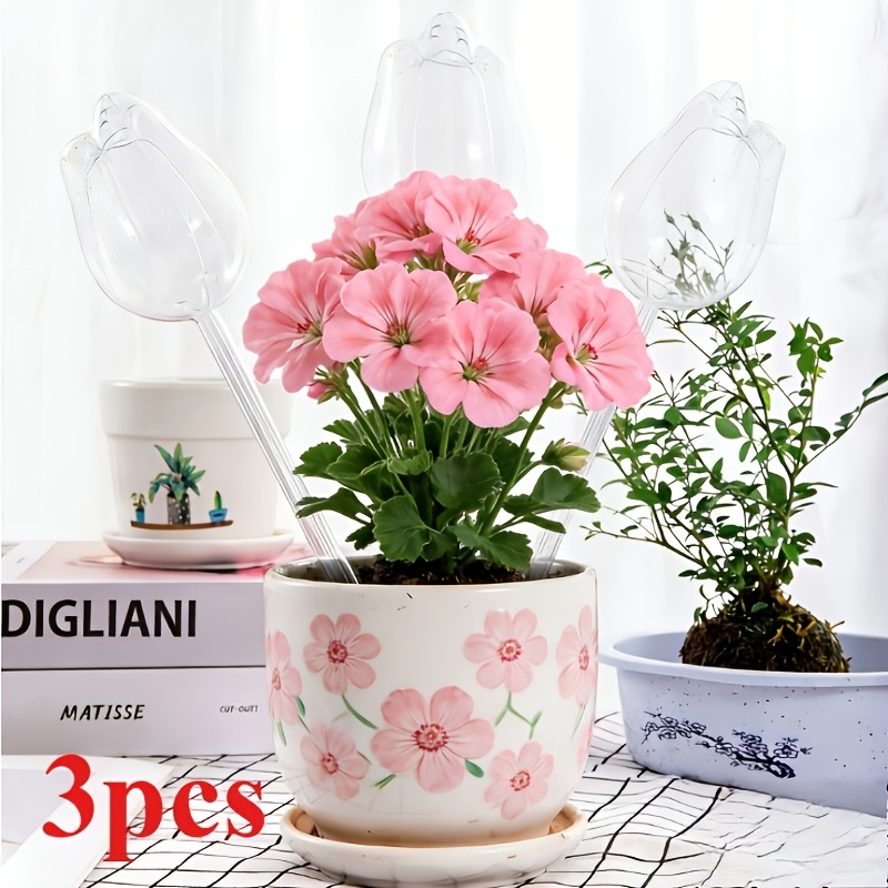 3pcs Automatic Self-watering System With Smart Irrigation Controller & Transparent - Self-watering Suitable For Christmas Tree & Decoration Maintenance (easy Setup)