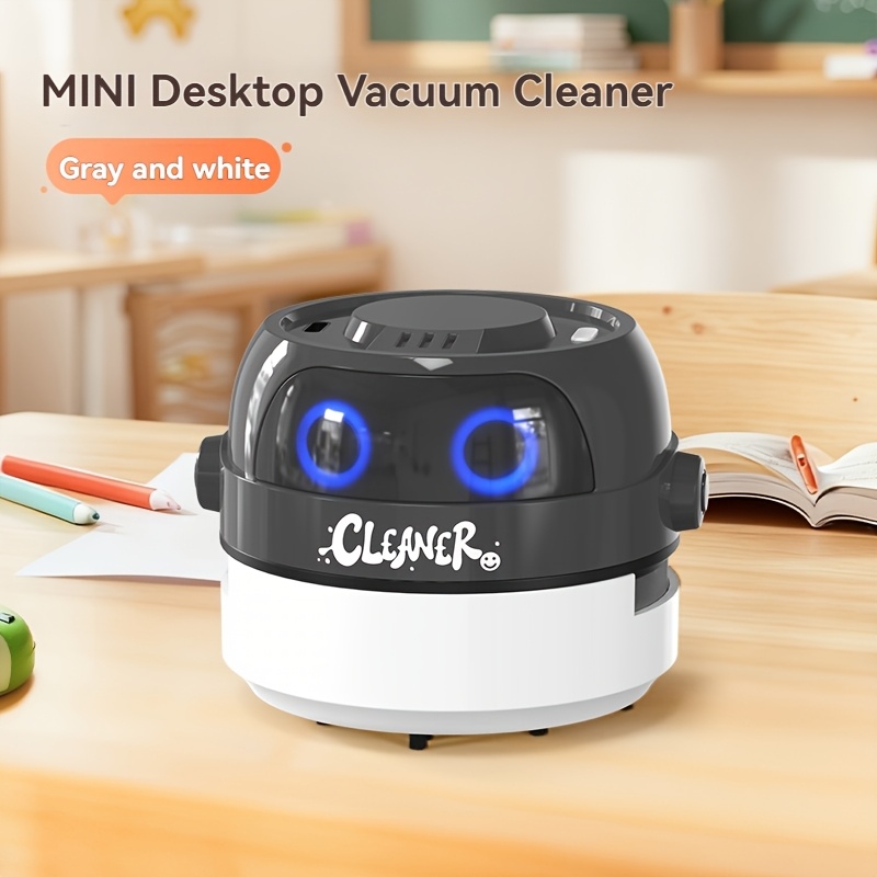 Image of Robot Desktop Vacuum Cleaner Office Desk Keyboard Dust Cleaner