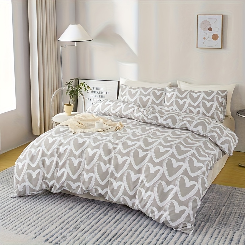 3pcs Printed Duvet Cover Set (does Not Comforter Or Pillow Inserts)