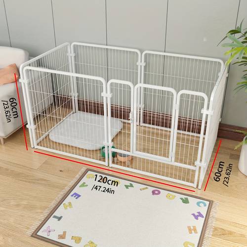 1pc sturdy dog fence foldable pet sports cage suitable for small and medium sized dogs and outdoor use rust proof coating suitable for rv and yard use